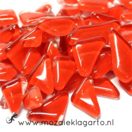 Mozaiek puzzelstukjes Soft Glas 100 gram Rood 037