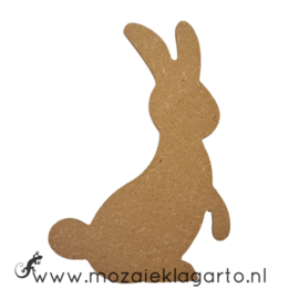 Ondergrond voor mozaiek MDF Konijn 16x10 cm