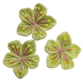 Bloemetjes 2 cm – Kunststof Plakstenen 3 stuks  Groen 92