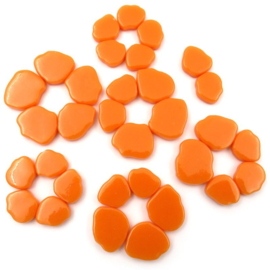 Mozaïek Glas Bloemblaadjes Variabel Klein 50 gram Oranje 104