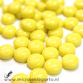 Glasdruppel Rond 12 mm per 50 gram Fel Geel 028