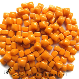 Mozaiek tegeltjes glas 4.8 x 4.8 mm Opaal 25 gram Oranje 045