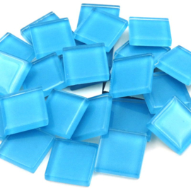 Crystal glastegels 2x2 cm 150 gram Aqua 84