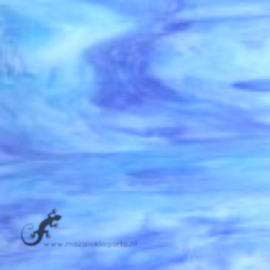 Glasplaat 19 x 20 cm Blauw-Aqua Semi Translucent 119