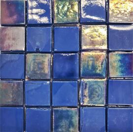 Glastegels 15 mm  Donkerblauw per 25 tegels 123-15