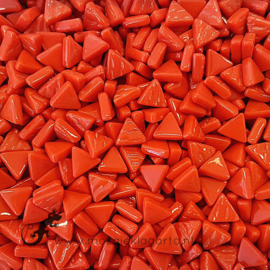 Glasmozaiek Driehoekjes 10 mm per 50 gram Rood 107