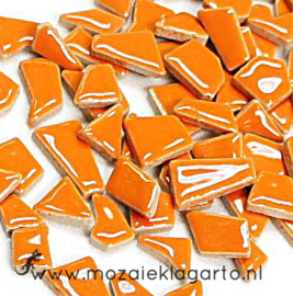 Keramiek Puzzelstukjes per 100 gram Oranje 006