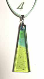 Handgemaakte glashanger Groen/Turquoise/Lime