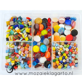 Glasmix in sorteerdoos 500 gram Mix Bont 500-7