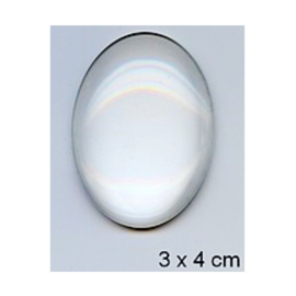 Cabochon/Plaksteen Glas 30x40 mm Ovaal Transparant 056