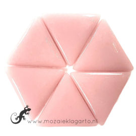 Glasmozaiek Driehoek 29 mm per 100 gram Lichtroze 017