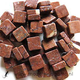 Mozaïek tegeltjes Marmer  1 x 1 cm per 50 gram Roja Allicante  3014