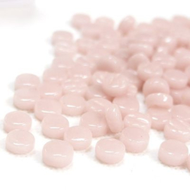 Glastegel Rond 8 mm per 50 gram Pastel Roze 009