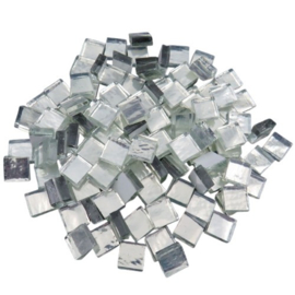 Spiegel tegeltjes 10x10 mm per 50 gram Zilver 507