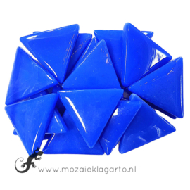 Glasmozaiek Driehoek 29 mm per 100 gram Briljant Blauw 069