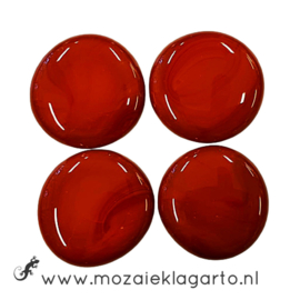 Glas Nugget 30-38 mm per 4 Opaal Rood 4504