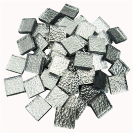 Mozaïek Spiegeltjes met textuur 15 mm per 50 gram Donker Zilver 915