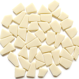 Mozaiek puzzelstukjes Glas 100 gram Creme 30