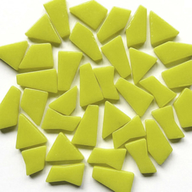 Mozaiek puzzelstukjes Glas 100 gram Groengeel 48