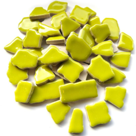 Keramiek puzzelstukjes per 100 gram Gifgroen 133