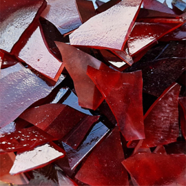 Gekleurde glasscherven Burgundy Translucent CAG9001tl