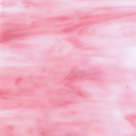 Glasplaat 19 x 20 cm Semi Translucent Roze/Wit 136