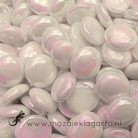 Glas Nugget 17-22 mm Opaal Iriserend 50 gram Roze 4442