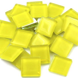 Crystal glastegels 2x2 cm 150 gram Citroengeel 25