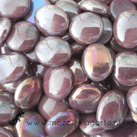 Glas Nugget 17-22 mm Opaal Iriserend 50 gram Paars 4477