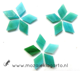 Wybertjes/Ruitjes 10x17 mm per 40 Zeegroen 104-1