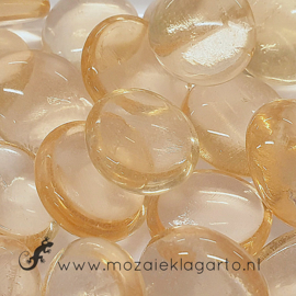 Glas Nugget 17-22 mm Transparant 50 gram Perzik 4405