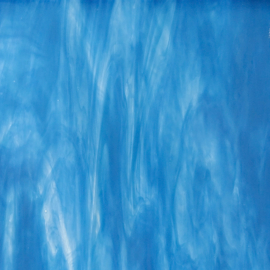 Glasplaat 20 x 20 cm Opaal Blauw licht gevlamd W96-27o