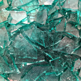Gekleurde glasscherven Licht Zeegroen Transparant CAG523tT