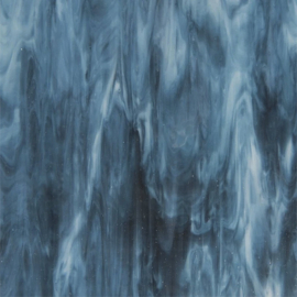 Glasplaat 19 x 20 cm Staalblauw Semi Translucent 113