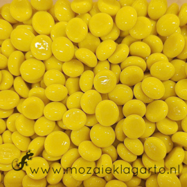 Glas Nugget Mini 9-13 mm Opaal 50 gram Geel 4384