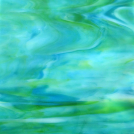 Glasplaat 19x20 cm Zeegroen/Limoen/Wit CAG647st