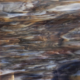 Glasplaat 19 x 20 cm Bruin-Wit Semi Translucent 103