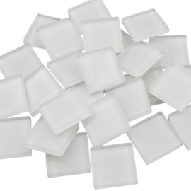Crystal glastegels 2x2 cm 150 gram Wit 61