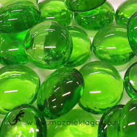 Glas Nugget 17-22 mm Transparant 50 gram Groen 4401