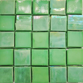 Glastegels 15 mm  Groen Opaal per 25 tegels 132-15