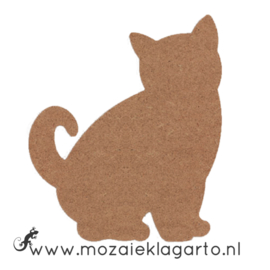 Ondergrond voor mozaiek MDF Poes 15x15 cm