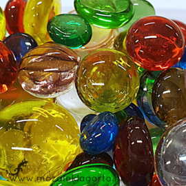 Glas Nugget 9-22 mm Mix 250 gram Transparant 300