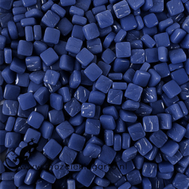 Mozaïek tegeltjes glas 8 x 8 mm Opaal per 50 gram Donkerblauw 071