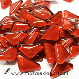 Mozaiek puzzelstukjes Soft Glas 100 gram Donkerrood 038