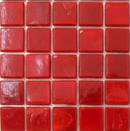 Glastegels 15 mm Opaal per 25 tegels Blood Red 97