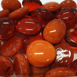 Glas Nugget 9-22 mm Mix 250 gram Rood 301