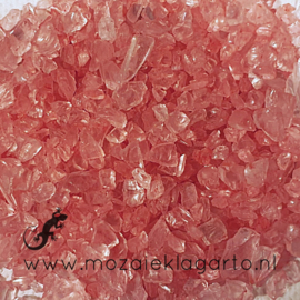 Glas Brokjes/Split  Roze Grof ca  200 gram 22185