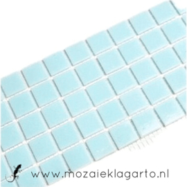 Gladde glastegels zonder puntjes per 25 tegels Licht Aqua 302