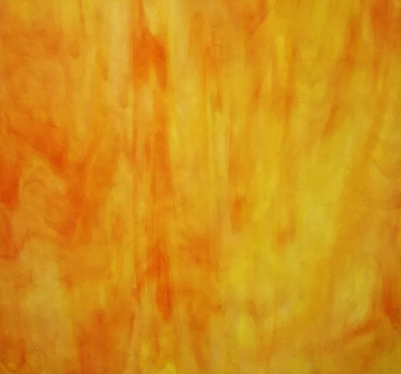 Glasplaat 20 x 20 cm Geel-Oranje Semi Translucent  Y168 st