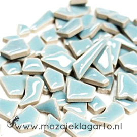 Keramiek Puzzelstukjes per 100 gram Licht  Aqua 172